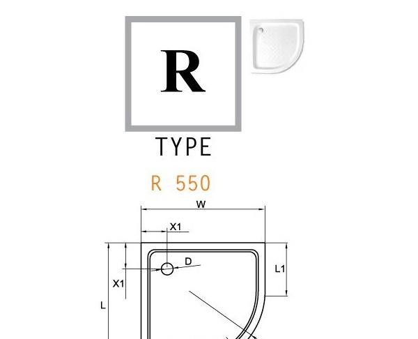 Душевой поддон - Cezares, Tray, 100x100x15 см, PRATICO-TRAY-GL-A-R-100-550-15-W