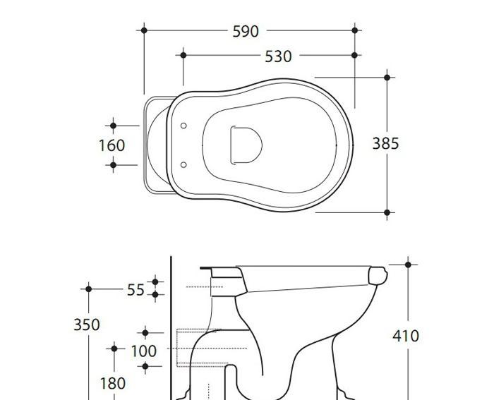 Kerasan Retro, Унитаз приставной, TO000109388 / 101001