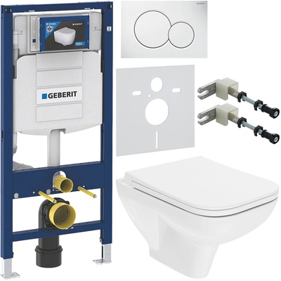 Geberit без коллекции, Унитаз подвесной с инсталляцией и кнопкой, QDRSLCC01151022