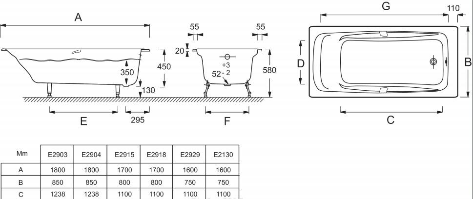 Jacob Repos, Чугунная ванна, E2929-00 RUB / E2929-00