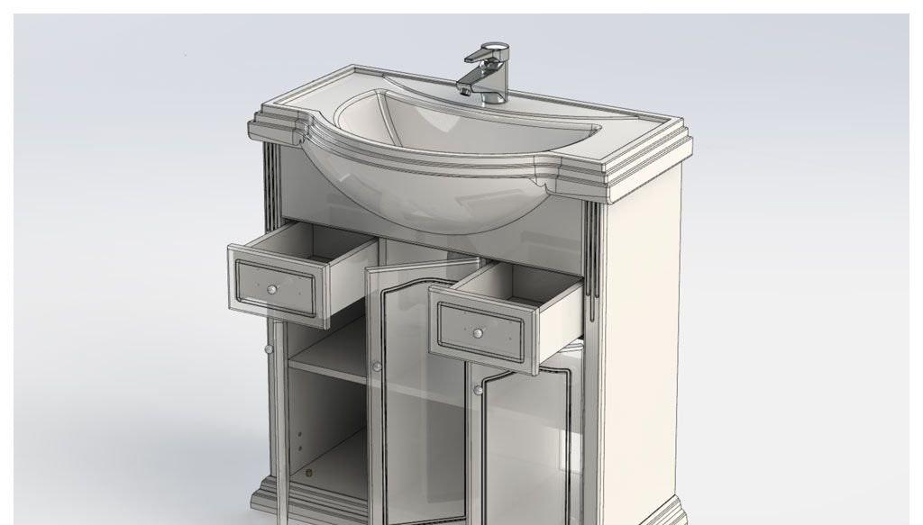 Aquanet Лагуна Классик, Тумба с раковиной, 00212906