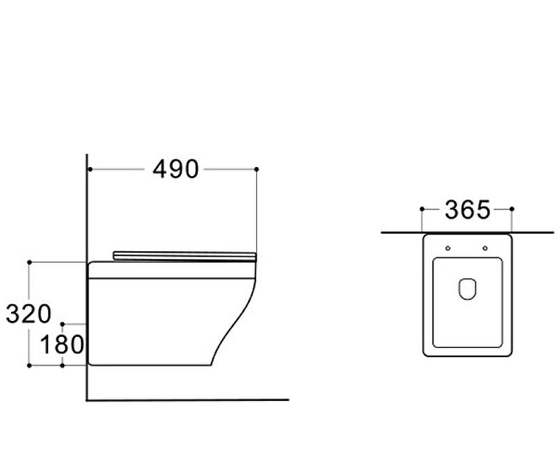 Aquatek Амадео, Унитаз подвесной с инсталляцией и кнопкой, SET AQUATEK АМАДЕО cm-012 4в1