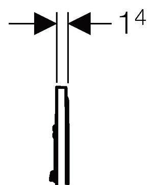 Кнопка смыва - Geberit, Sigma 10, 1.4x24.6x16.4 см, 115.758.KJ.5