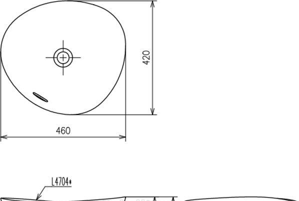 Раковина - Toto, без коллекции, 42x46x17.7 см, NST-6435