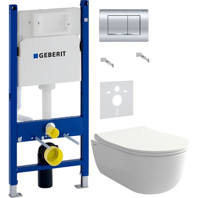 Geberit без коллекции, Унитаз подвесной с инсталляцией и кнопкой, 8.2333.6.000.000.1