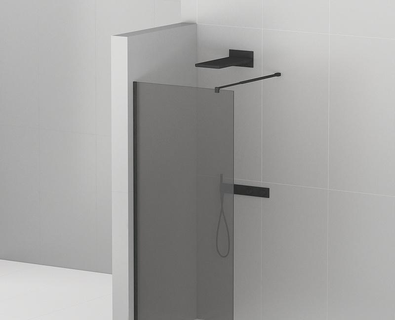 Душевая перегородка - Cezares, Liberta, 8x120x195 см, LIBERTA-L-1-120-120-GR-NERO