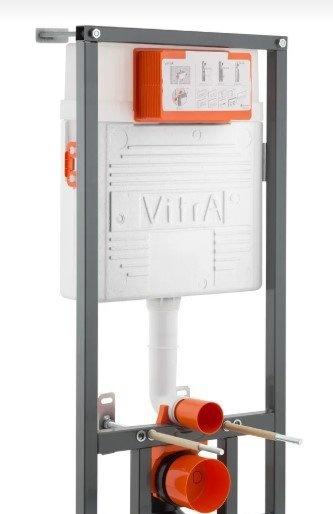 Vitra Sento, Унитаз подвесной с инсталляцией и кнопкой, 9830B003-7207