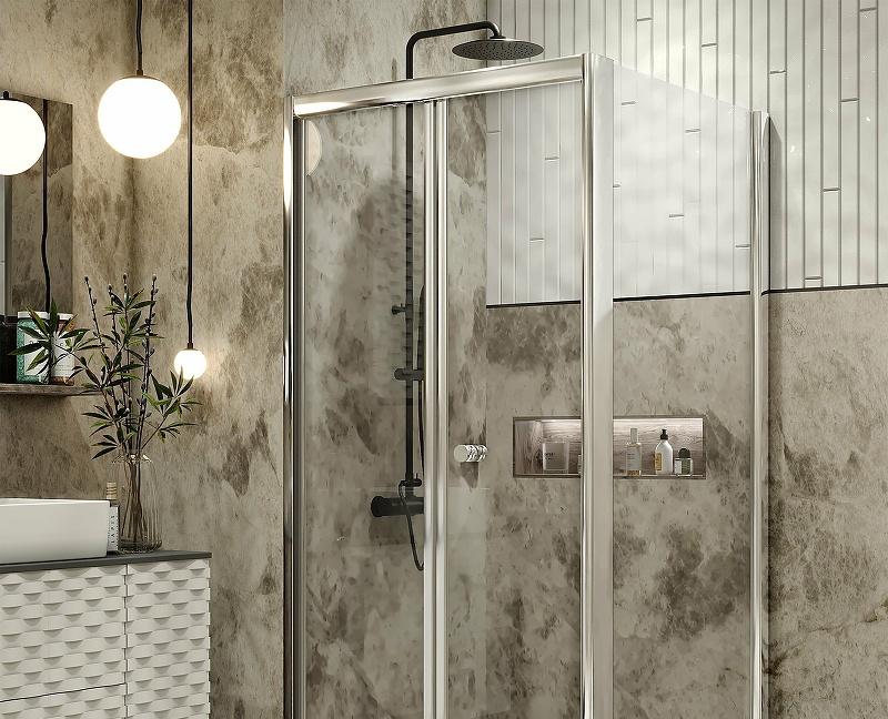 Душевой уголок - Grossman, Alba, 80x80x190 см, GR-8080Al2