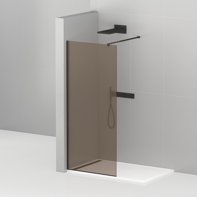 Душевая перегородка - Cezares, Liberta, 100x195 см, LIBERTA-L-1-100-BR-NERO