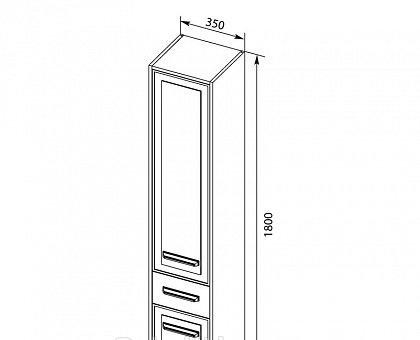 Aquanet Остин, Шкаф-пенал, 00203930