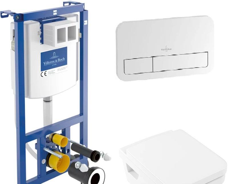 Villeroy&Boch Architectura, Унитаз подвесной с инсталляцией и кнопкой, BB2019SC