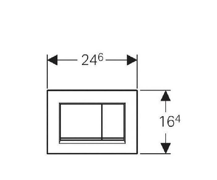 Кнопка смыва - Geberit, Sigma 30, 1.2x24.6x16.4 см, 115.883.01.1