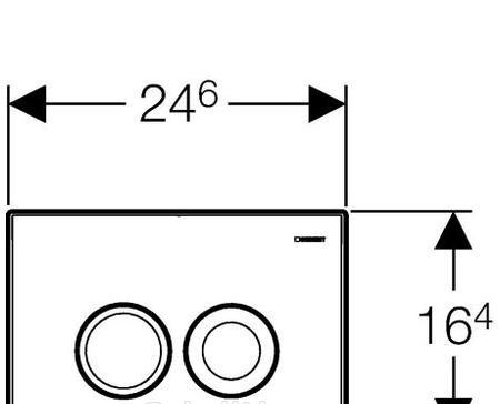 Кнопка смыва - Geberit, Delta 50, 2.5x24.6x16.4 см, 115.135.11.1