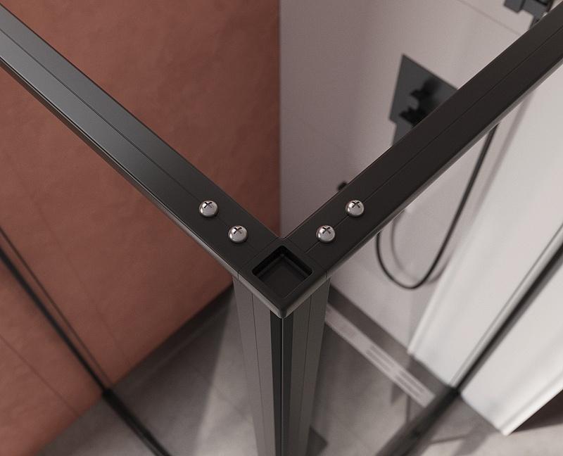 Душевой уголок - Cezares, Liner, 90x90x195 см, LINER-A-2-90-C-NERO