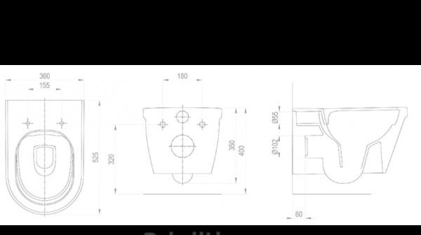 Ravak Chrome, Унитаз подвесной, X01651