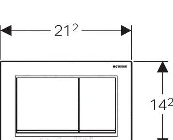 Кнопка смыва - Geberit, Omega 30, 21.2x14.2 см, 115.080.JQ.1