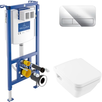 Villeroy&Boch Architectura, Унитаз подвесной с инсталляцией и кнопкой, Set AQUATEK ЕВРОПА New