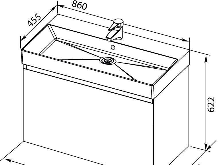 Aquanet Йорк, Тумба с раковиной, 00212593
