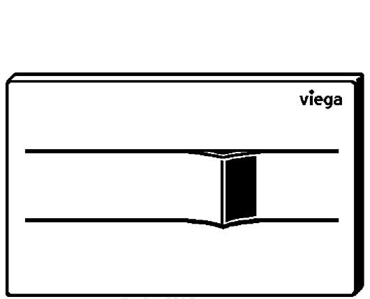 Кнопка смыва - Viega, Prevista, 3x22x13 см, 773526