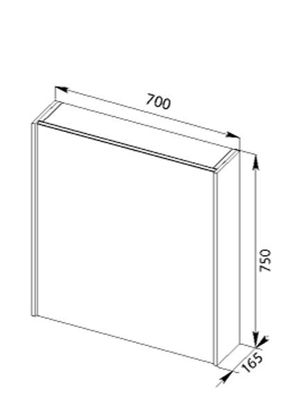 Aquanet Латина, Шкаф-зеркало, ASEN0921N
