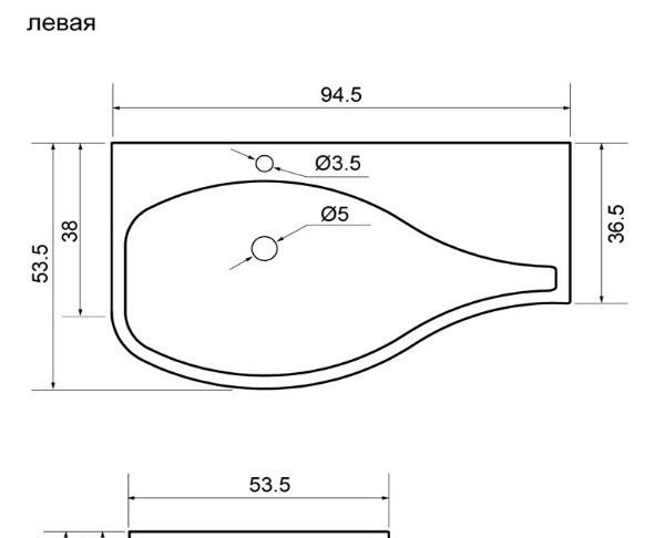 Aquanet Лагуна, Зеркало, DUET-N-1200-4C-SO-2-PS-P