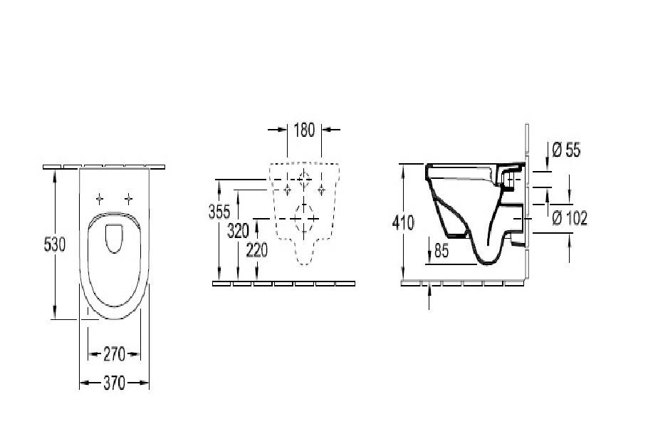 Villeroy&Boch Architectura DirectFlush, Унитаз подвесной, 00246270 / 5684R001