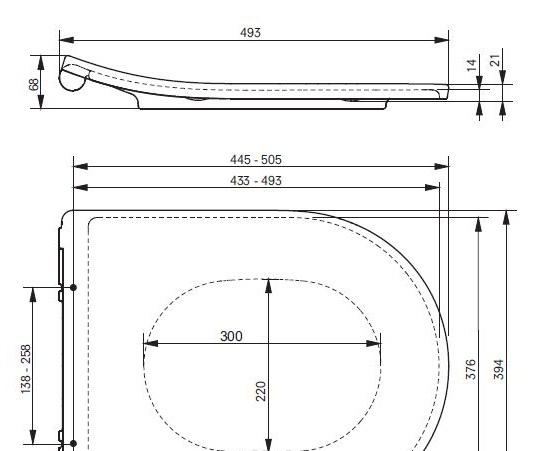 Toto MH, сиденья и крышки, TC514F (старый арт. VC10162)