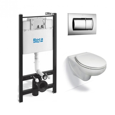 Roca Victoria, Унитаз подвесной с инсталляцией и кнопкой, 893100000