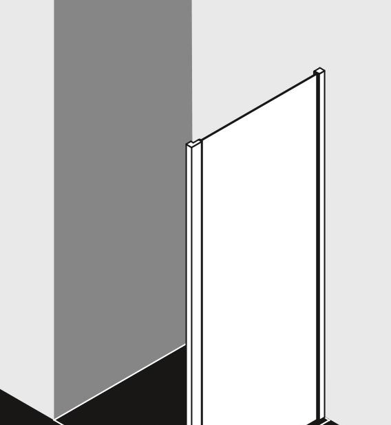 Боковая стенка - Kermi, Cada XS, 81x200 см, CKTWD02520VPK