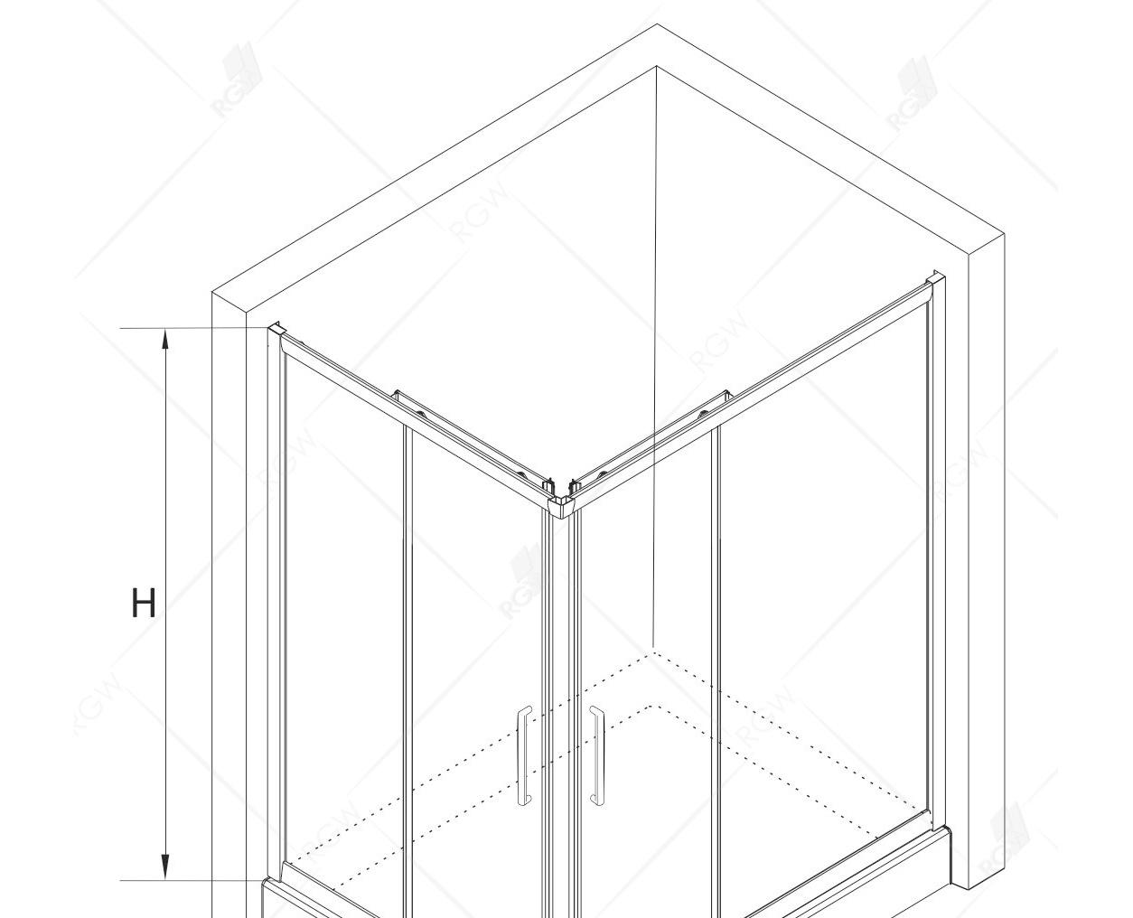 Душевой уголок - RGW, Classic, 90x100x185 см, CL-44B (90х100)