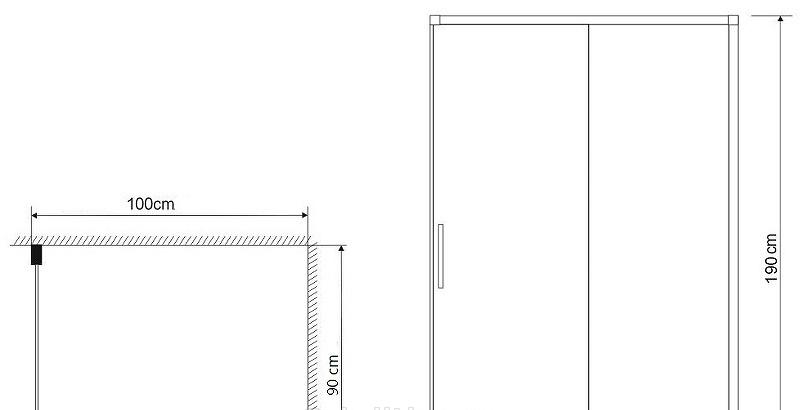 Душевой уголок - Grossman, Fly, 90x100x190 см, GR-D100-P90Fl1