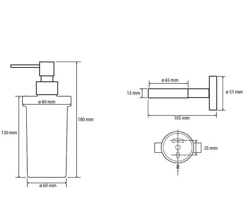 Bemeta Omega, Дозатор для жидкого мыла, 104109017