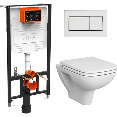 Vitra S20, Унитаз подвесной с инсталляцией и кнопкой, 9004B003-7207