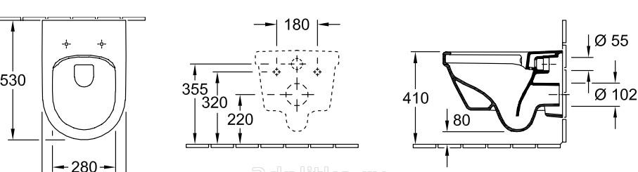 Villeroy&Boch Architectura, Унитаз подвесной, 5684HRR1