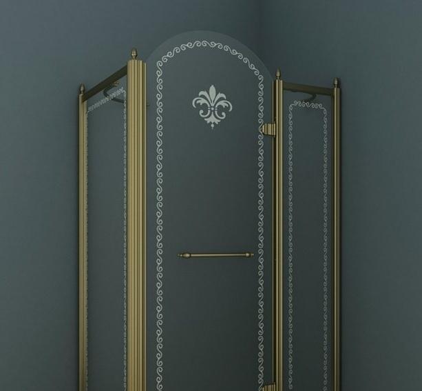 Душевой уголок - Cezares, Retro, 120x100x195 см, RETRO-AH-12-120/100-CP-Br-R / RETRO-A-AH-12-120/100-CP-Br-R