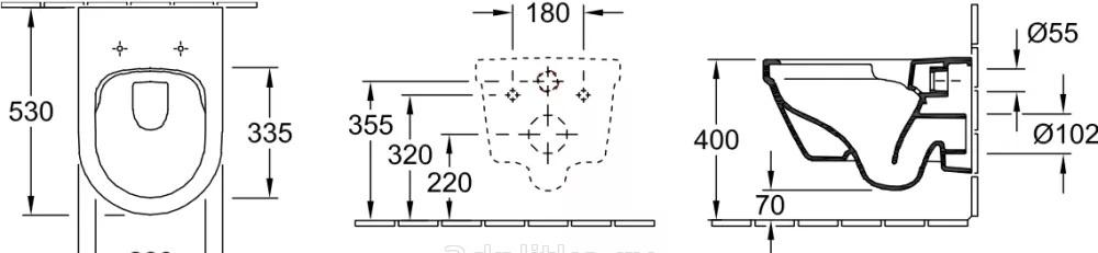 Villeroy&Boch Architectura, Унитаз подвесной, 00279269 / 4694HR01