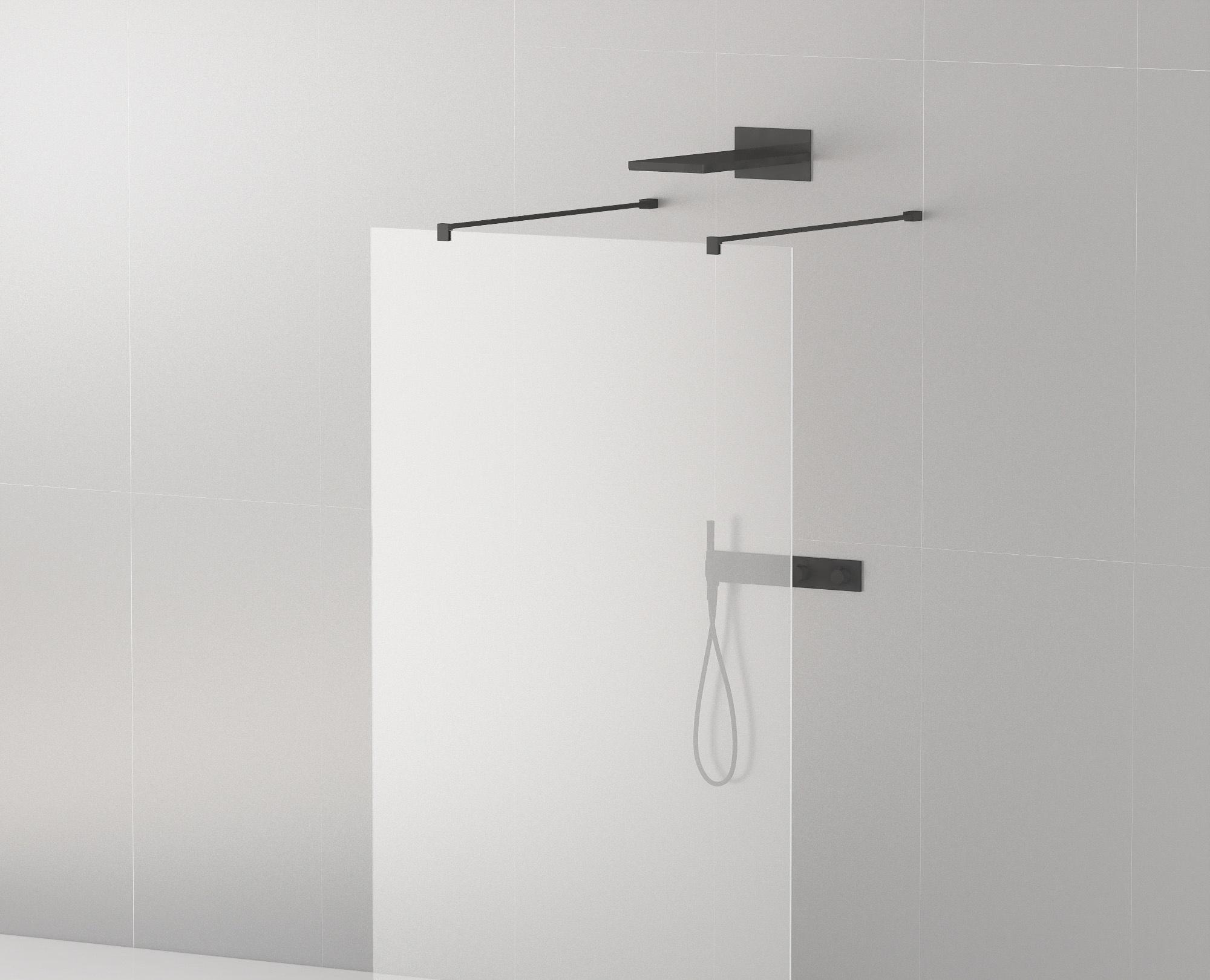 Душевая перегородка - Cezares, Liberta, 80x120x195 см, LIBERTA-L-2-80-120-C-NERO