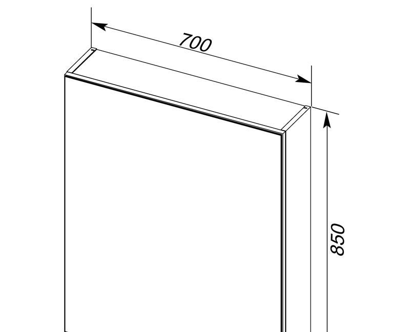 Aquanet Алвита, Шкаф-зеркало, 00184038