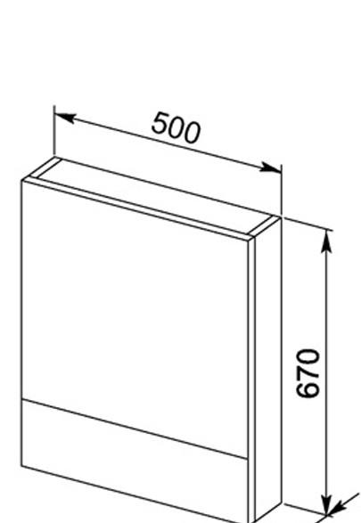 Aquanet Нота, Шкаф-зеркало, 4.8345.2.096.479.1
