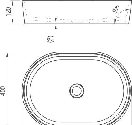 Ravak Moon 2, Накладная (чаша), XJN01300002