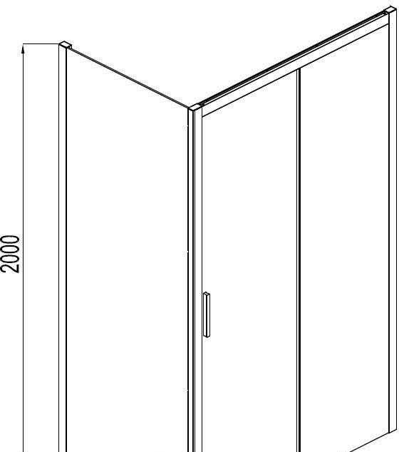 Боковая стенка - Aquanet, Pleasure, 80x200 см, 00225501 / AE60-F-80H200U-BT