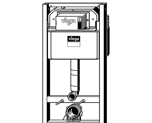 Инсталляция для унитаза - Viega, Prevista Dry, 12x50x112 см, 771973