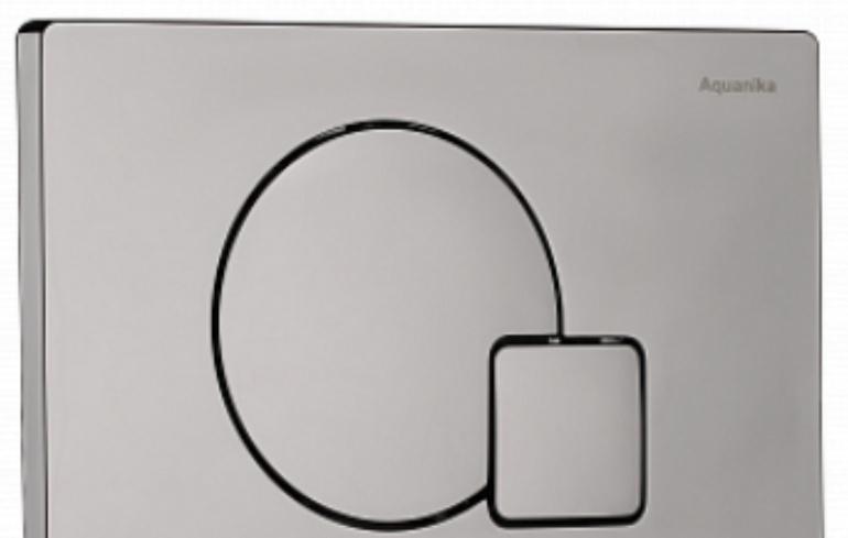 Кнопка смыва - Aquanika, Basic, 0.5x22x15 см, 15.023.81