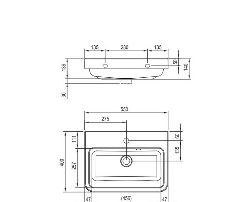 Ravak Be Happy II, Раковина, XJA01155000
