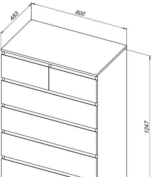 Aquanet Сканди, Комод, 00302545 / 302545