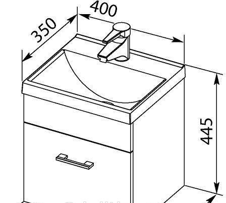 Aquanet Нота, Тумба с раковиной, 00213023