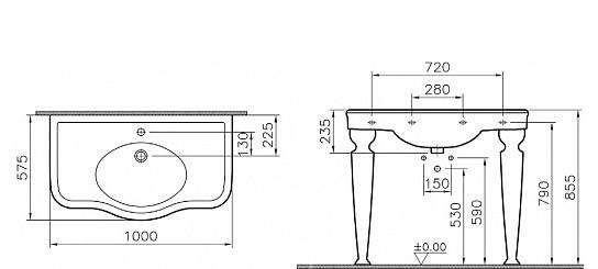 Vitra Efes, Раковина, 6209B003-0001