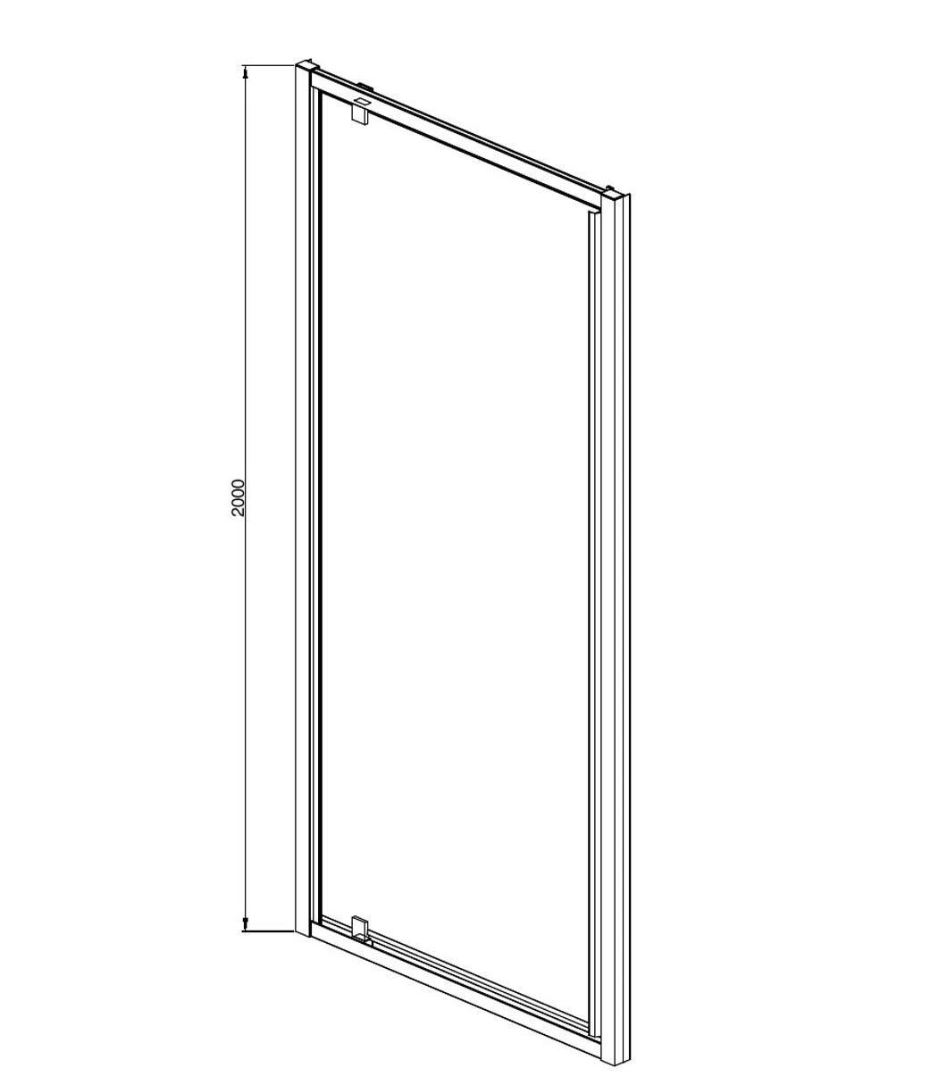 Душевая дверь - Aquatek, без коллекции, 90x200 см, AQ ARI PI 09020BL