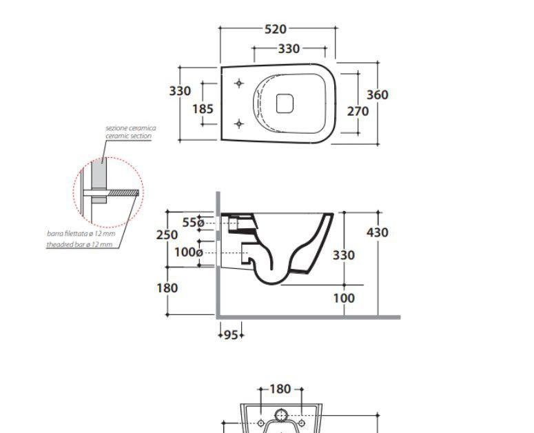 Globo Stone, Унитаз подвесной, STS05.AR
