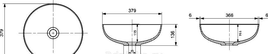Bocchi Round, Раковина, 1494-001-0125